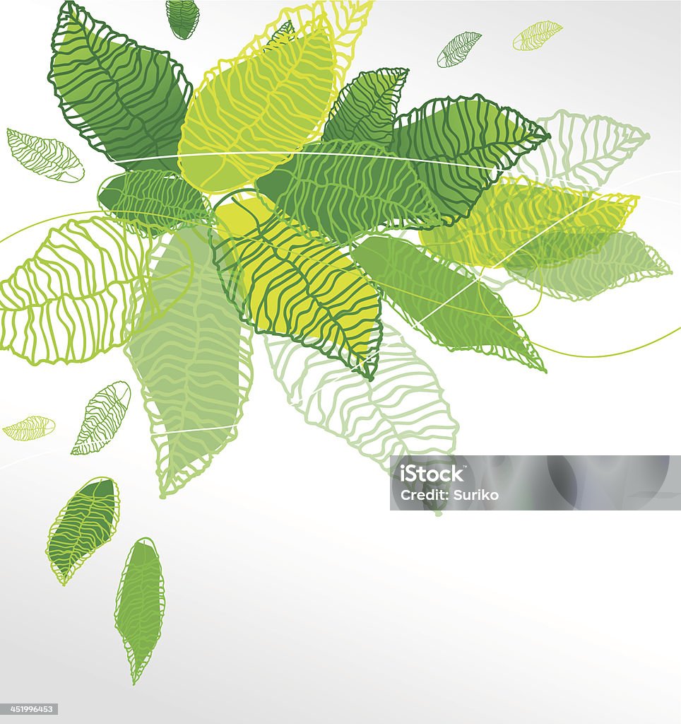 Green leafs - clipart vectoriel de Abstrait libre de droits