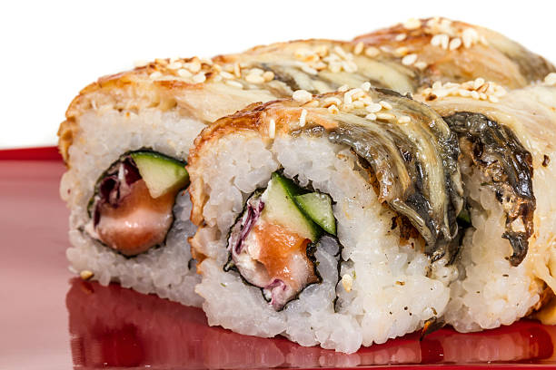 istock Japanese traditional Cuisine - Maki Roll with Cucumber , Cream C 452015761