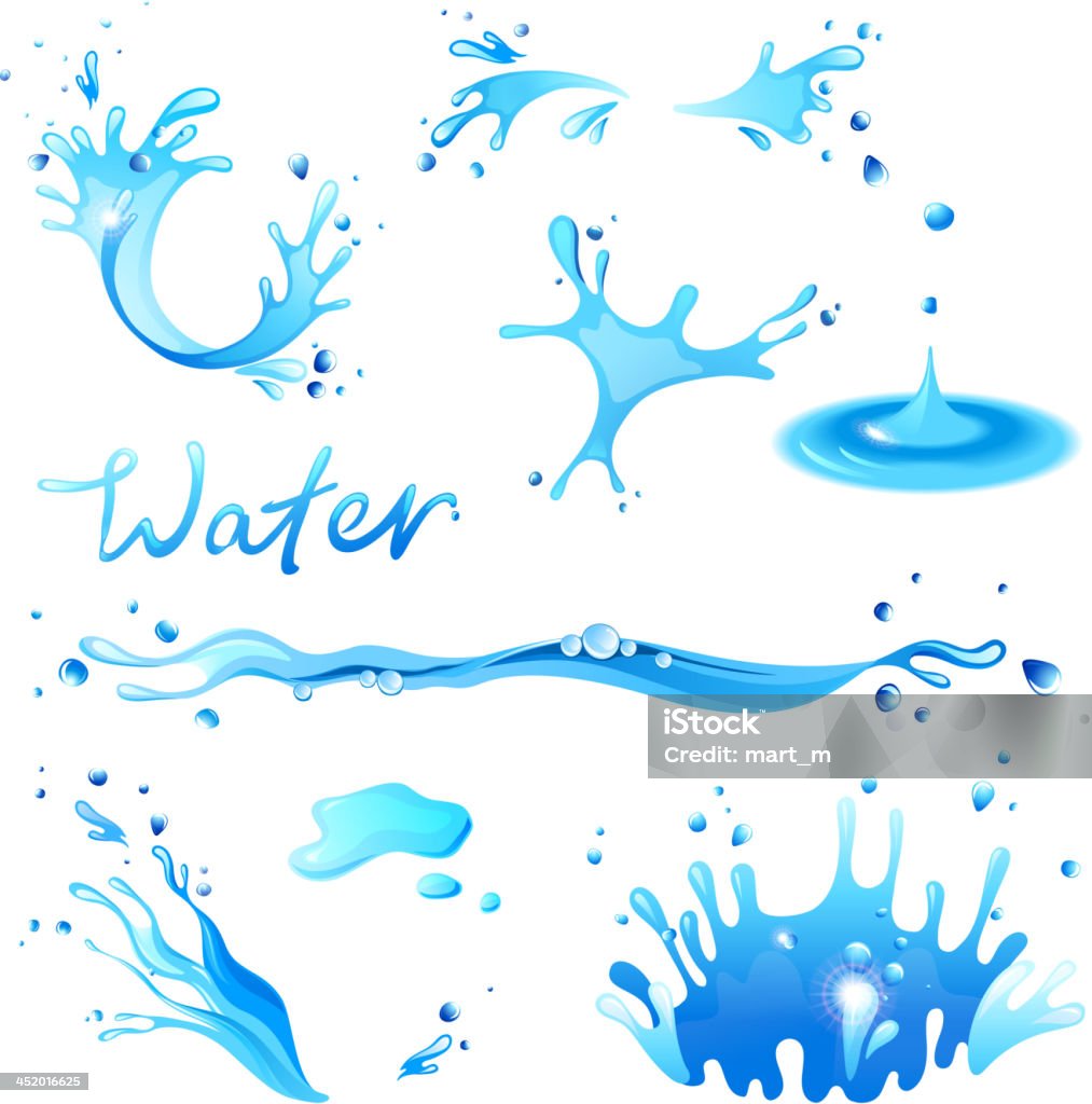 Salpicaduras de agua - arte vectorial de Agua libre de derechos