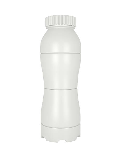 Bottiglia di plastica isolato su bianco - foto stock