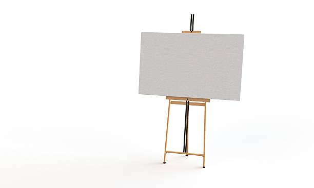 istock Easel and canvas board isolated on white 452023775
