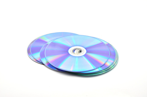 CD on a white background