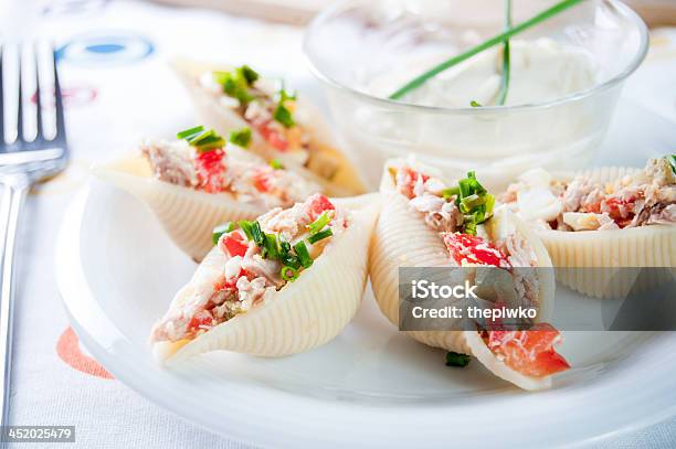 Delicious Conchiglie Pasta With Tuna Stock Photo - Download Image Now - Animal Shell, Appetizer, Conchiglie