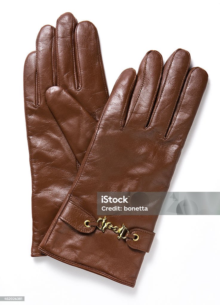 Коричневый кожаные перча�тки - Стоковые фото Без людей роялти-фри