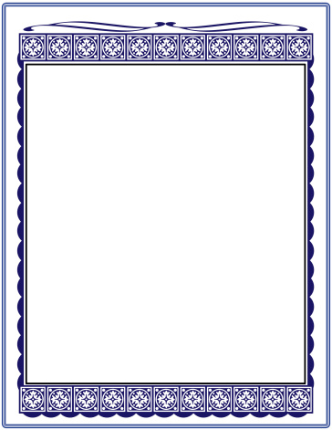 Blue Document or Certificate Frame