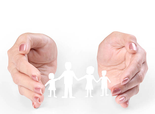 istock ideas,paper family in  hand 452028095