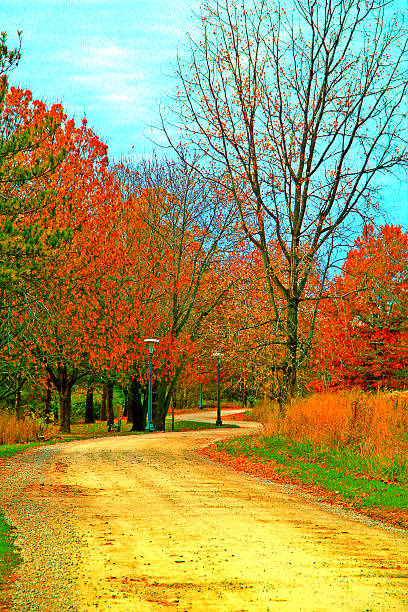 inacabado estrada rua em uma bela paisagem - tranquil scene sky street road imagens e fotografias de stock