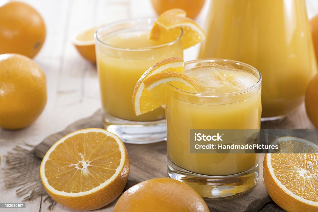 Orange Juice Orange Juice (with fresh fruits) Breakfast Stock Photo