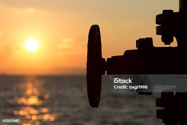 Valve Sunset Background Stock Photo - Download Image Now - Color Image, Horizontal, Metal