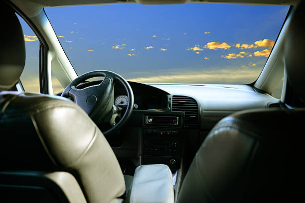 istock Tranquil scene from a car. Vacation concept 452033525