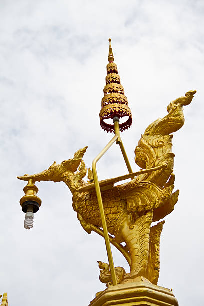 istock Golden swan in thai temple 452038633