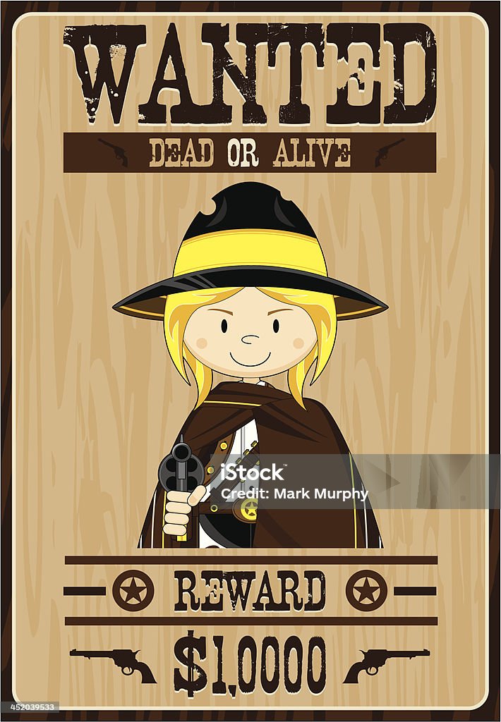 Cowgirl Cowboy Outlaw-Poster - Lizenzfrei Anreiz Vektorgrafik