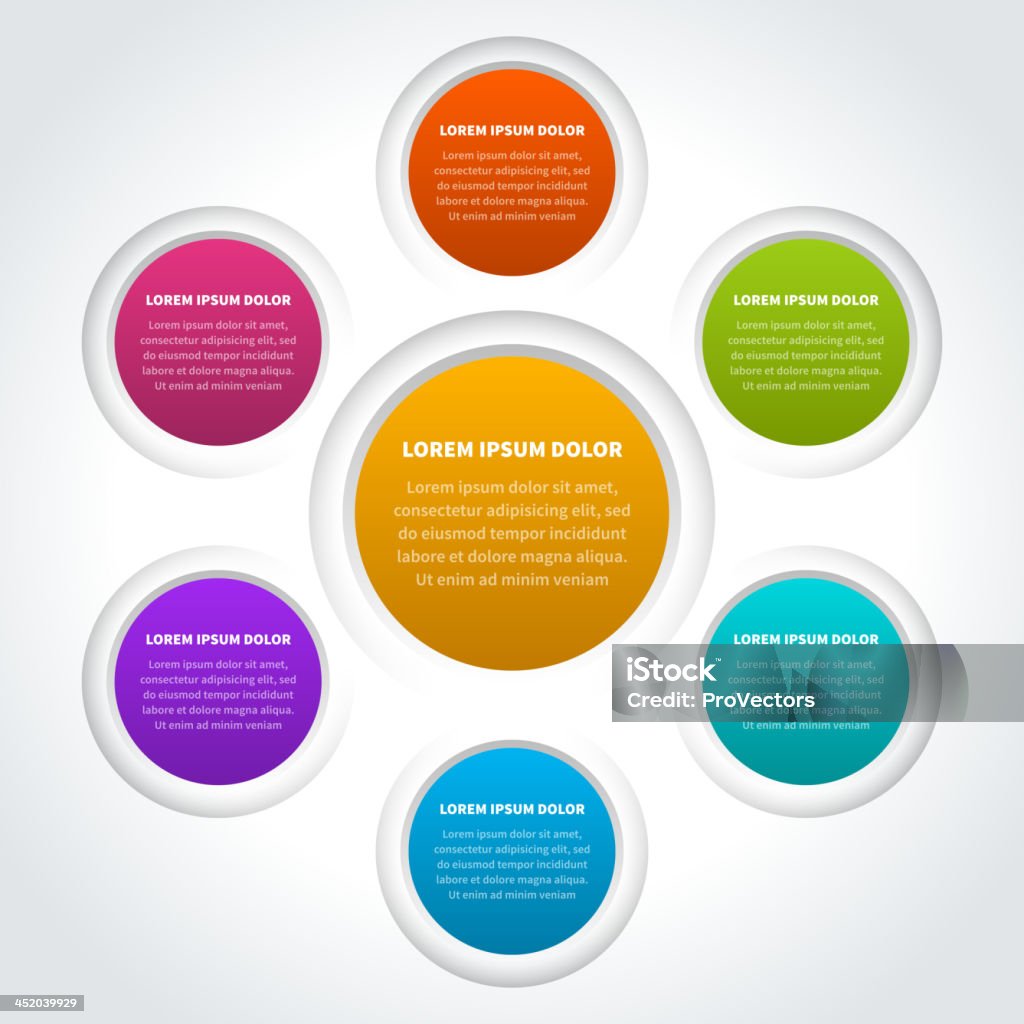 Rounded Web Design Examples Vector Round Design Template For Web Site Stock Illustration - Download ...