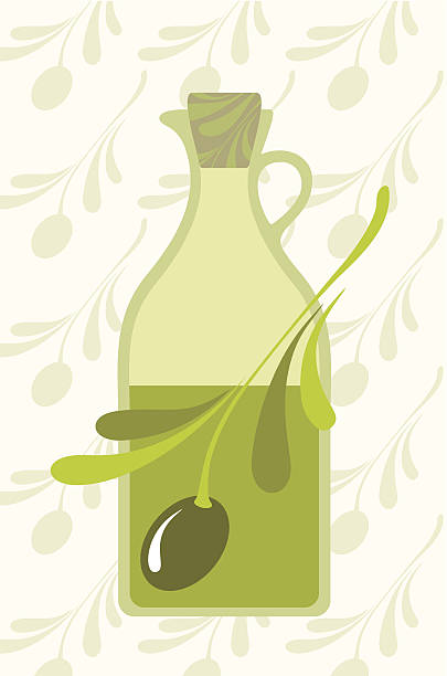 illustrations, cliparts, dessins animés et icônes de l'huile d'olive et olives - olive vegetarian food abstract antioxidant