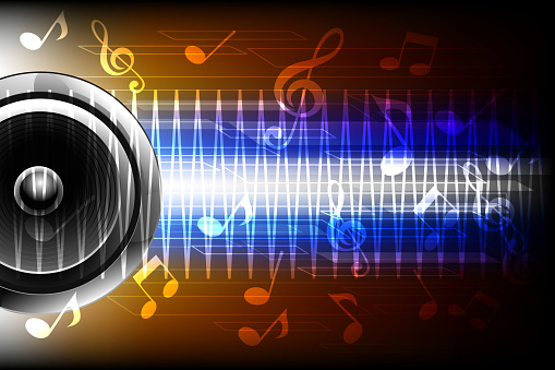 Vector illustration of Beautiful Music Background, all elements are in separate layers and grouped.