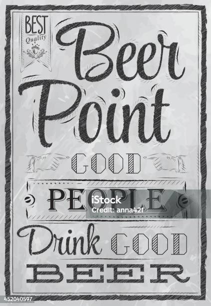 포스터 레터링 침봉 맥주 검은색에 대한 스톡 벡터 아트 및 기타 이미지 - 검은색, 맥주, 칠판