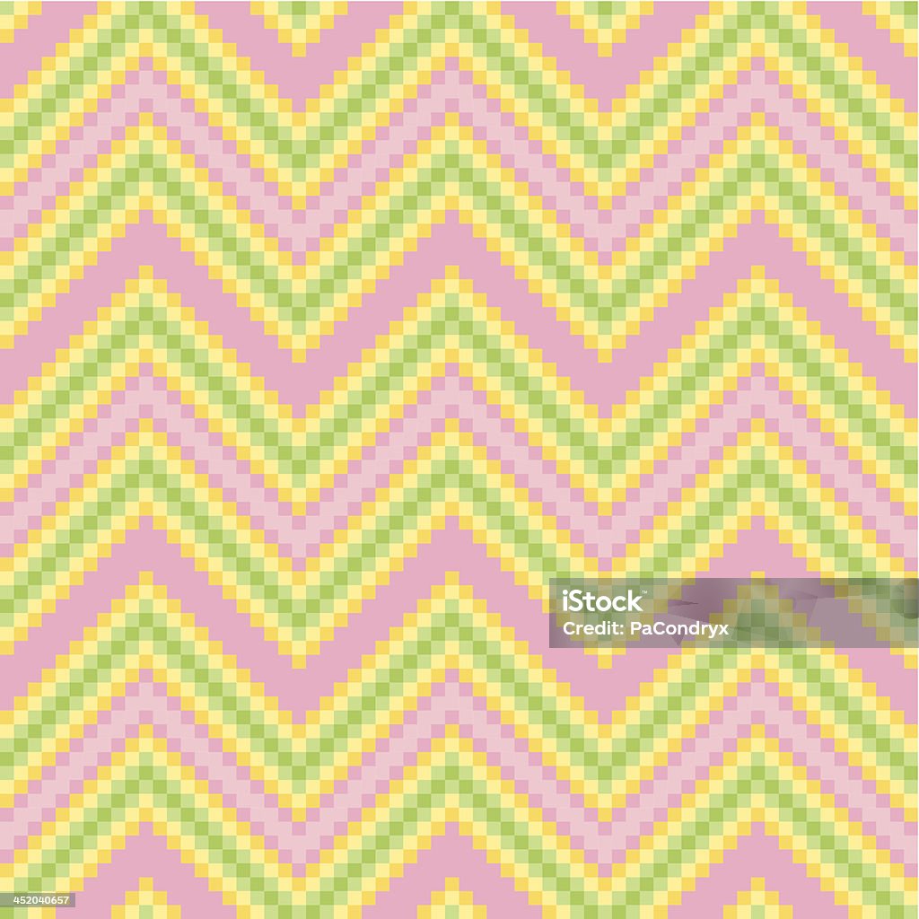Seamless Zigzag mosaico de píxeles - arte vectorial de 1960-1969 libre de derechos