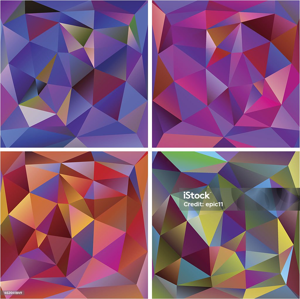 三角形の抽象的な背景セット - イラストレーションのロイヤリティフリーベクトルアート