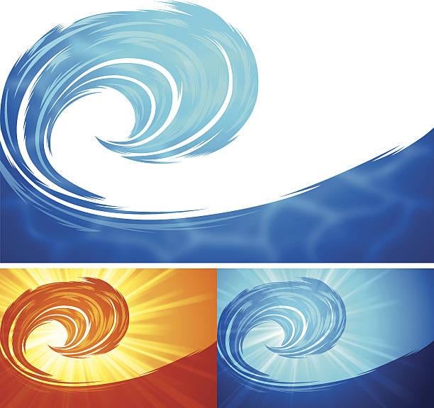 Wave Background Wave background concepts with copy space. EPS 10 file. Transparency used on highlight elements. tsunami wave stock illustrations