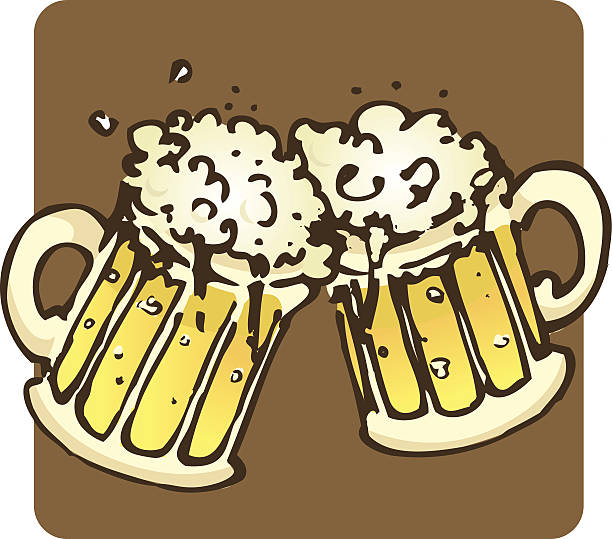 Canecas de cerveja - ilustração de arte em vetor