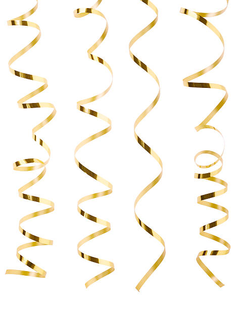 istock Golden ribbon party collection 452043103