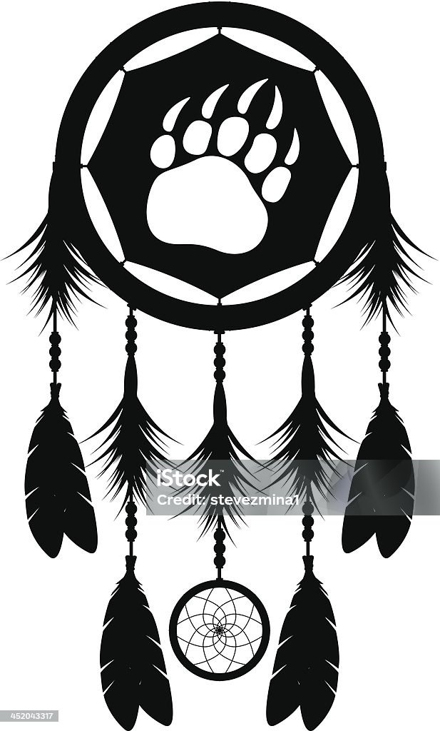 Dream Catcher Silhouette http://www.zmina.com/NativeAmerican.jpg Dreamcatcher stock vector