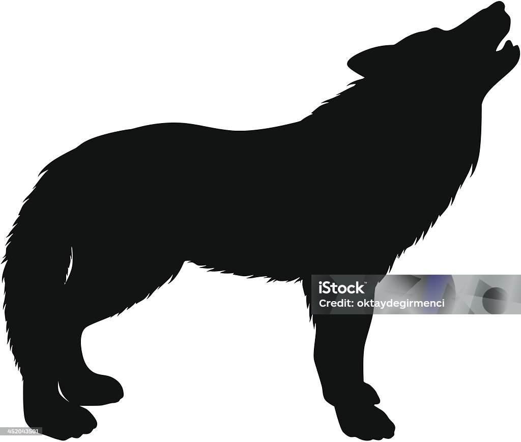 Wolf Wolf Silhouette Wolf stock vector