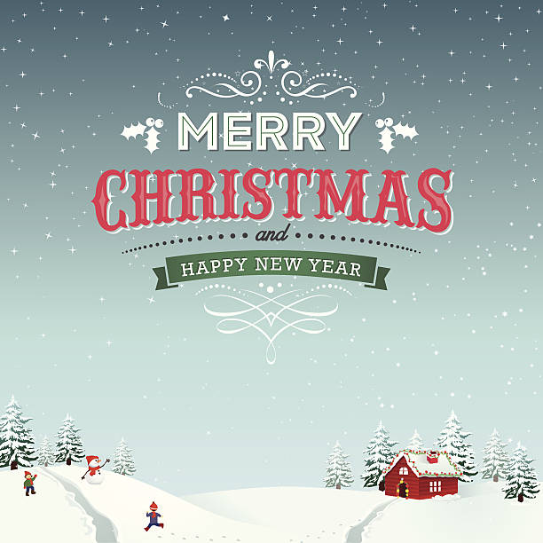 Merry Christmas vector art illustration