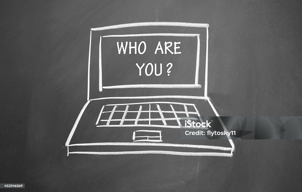 who are you title Characters Stock Photo