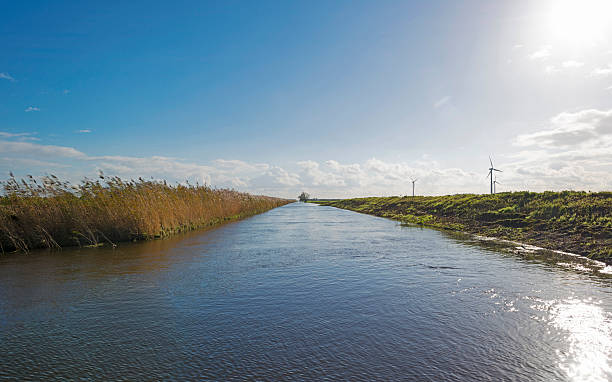 istock Canal through a rural landscape in autumn 452049959