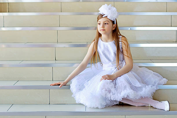 istock Little thoughtful girl 452051189