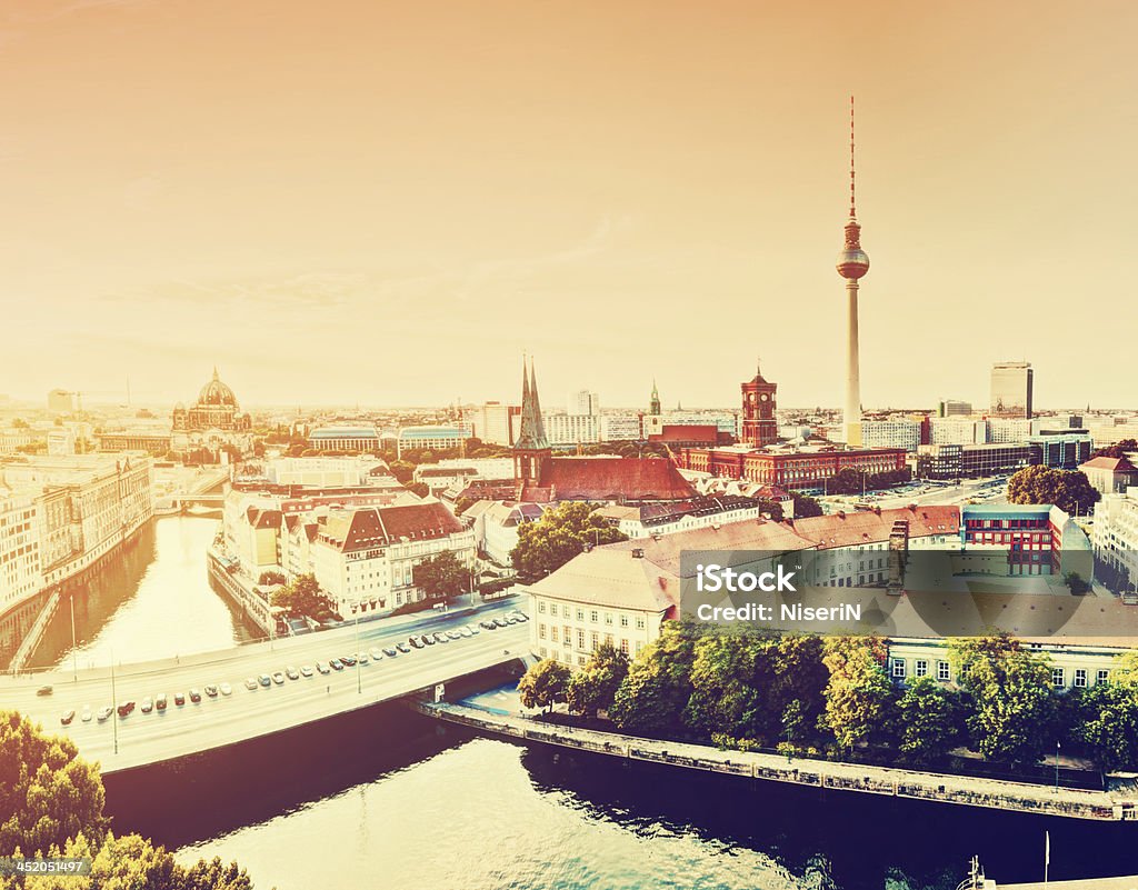 Berlin, Deutschland Blick auf die wichtigsten Wahrzeichen der Stadt - Lizenzfrei Alexanderplatz Stock-Foto