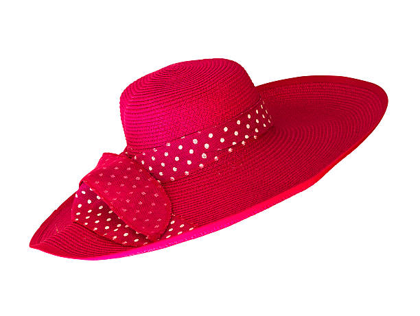 istock Pink fashion hat isolated on white 452055923