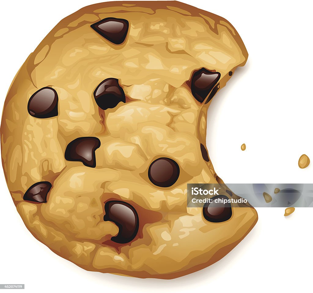Chocolate Chip Cookie - Lizenzfrei Keks Vektorgrafik