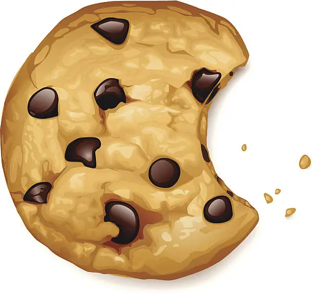 Vector illustration of Chocolate Chip Cookie