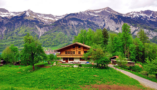 istock Chalet in swiss Alps 452077753