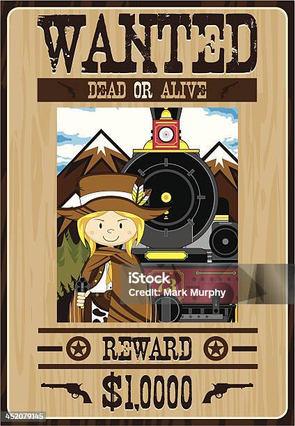 Wild West Cowboy Outlaw Poster Stock Illustration - Download Image Now - Adult, Adults Only, Aiming