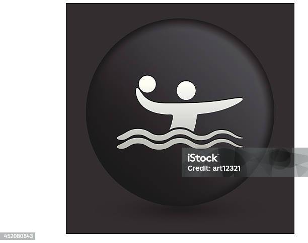 Ilustración de Water Polo Icono De Botón Negro Redondo y más Vectores Libres de Derechos de Water-Polo - Water-Polo, Ícono, Acontecimiento
