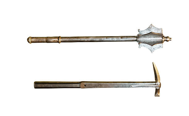 istock Antique weapon. Streitkolben and war hammer. 452081765