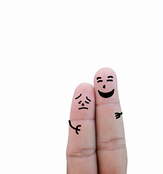 istock couple in love painted on fingers 452081961