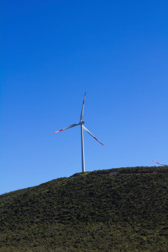 Wind farm in northern Chile, mining regions of Atacama and Coquimbo, Chile.