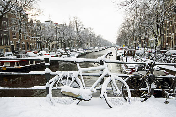 istock Snowy Amsterdam in the Netherlands 452083409