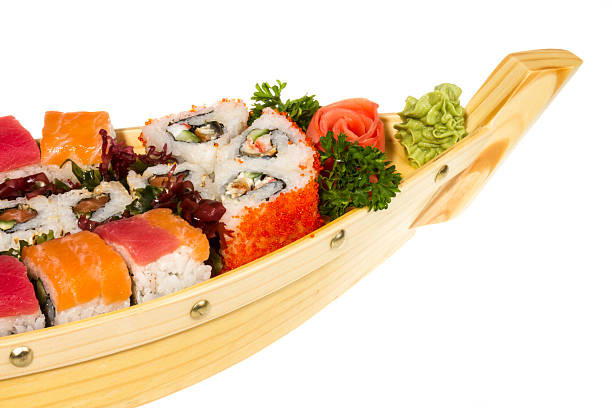 istock Set of sushi and rolls 452085753