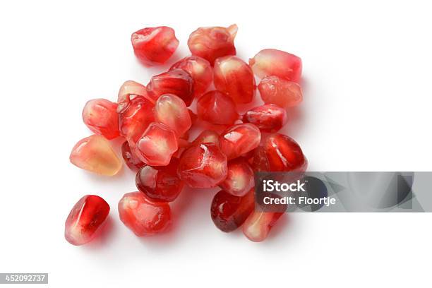 Fruit Pomegranate Isolated On White Background Stock Photo - Download Image Now - Pomegranate, White Background, Abundance
