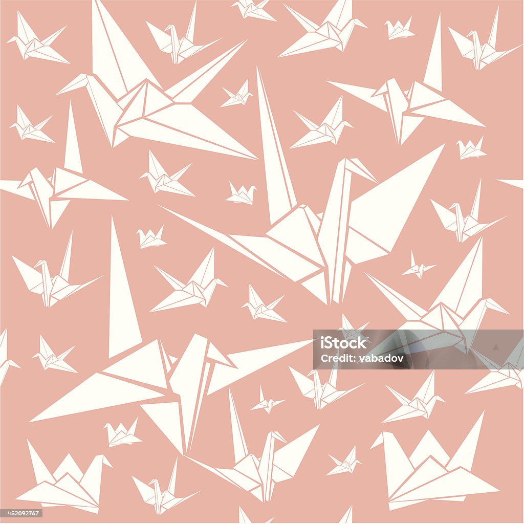 Seamless pattern with paper cranes Abstract stock vector