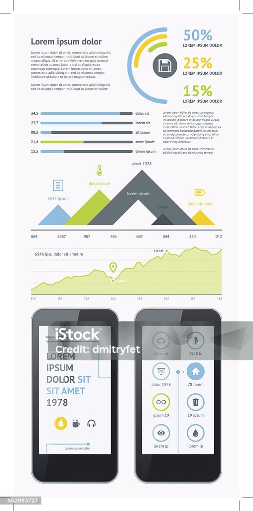 Flat Elements of Infographics Flat Elements of Infographics  Abstract stock vector