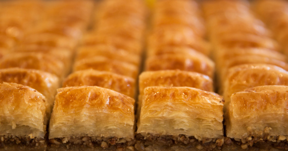 Traditional dessert baklava,well known in middle east and delicious