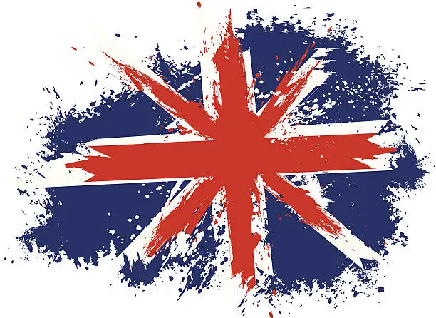Vector illustration of Grunge Britain Flag