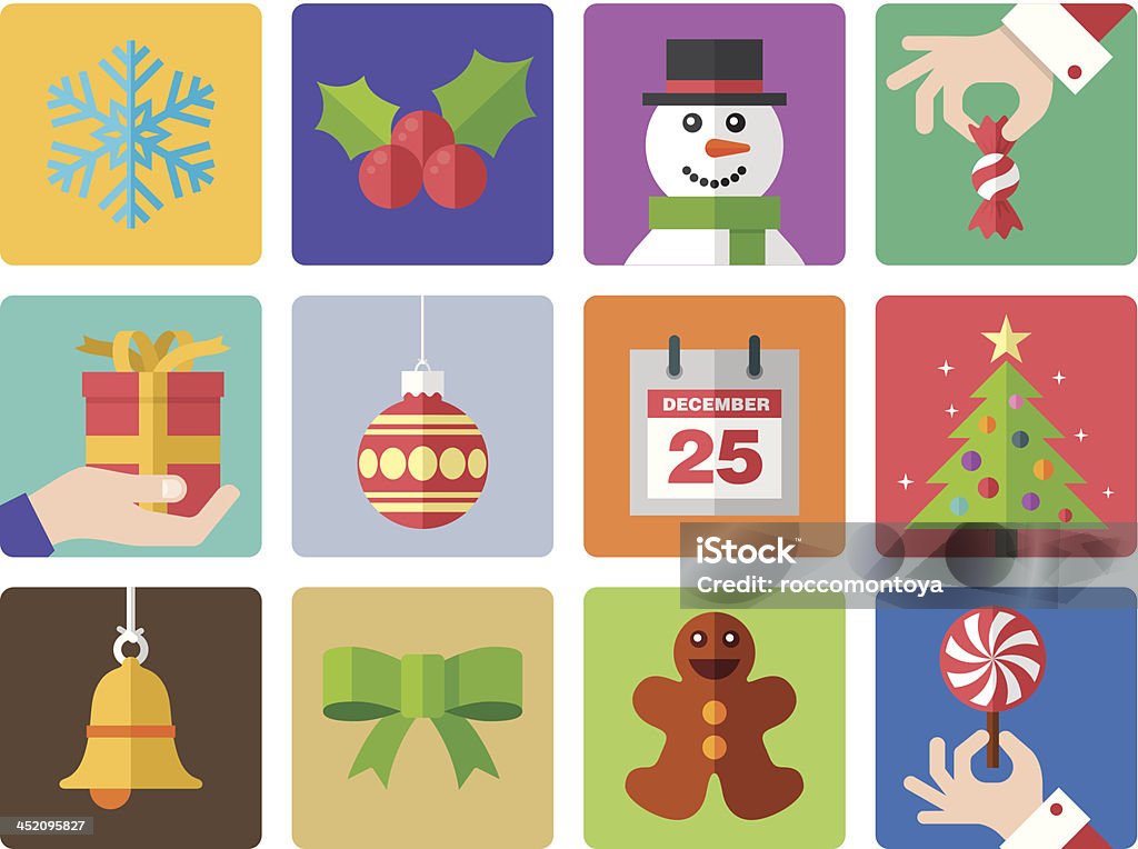 Набор иконок, Рождество - Векторная графика Ёлочные игрушки роялти-фри