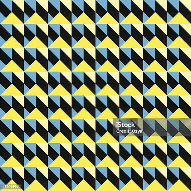 Abstrato Padrão - Arte vetorial de stock e mais imagens de Abstrato - Abstrato, Amarelo, Azul